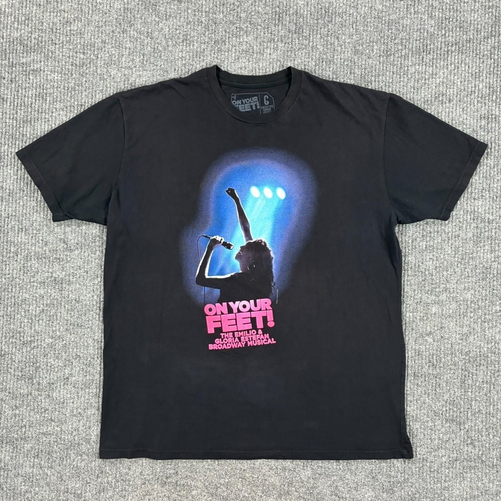 On Your Feet Gloria Estefan Broadway Musical T Shirt Mens 2XL Black Theater